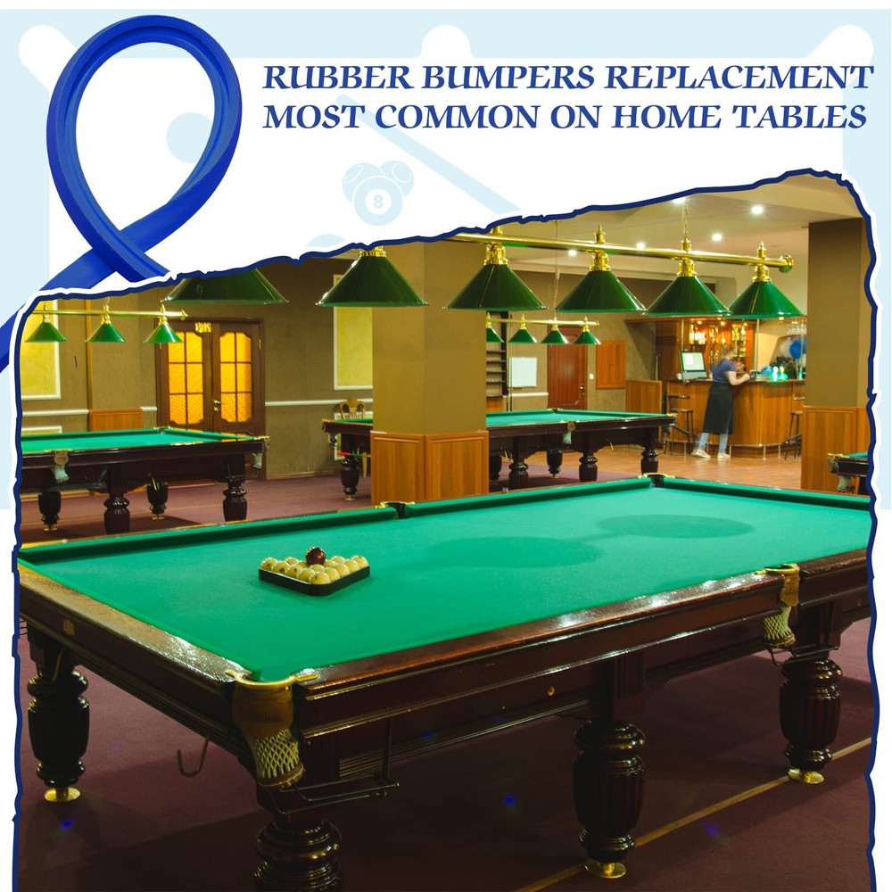 6Pack K66 Rubber Bumpers Pool Table Bumpers Replacement Pool Table Rail Cushions