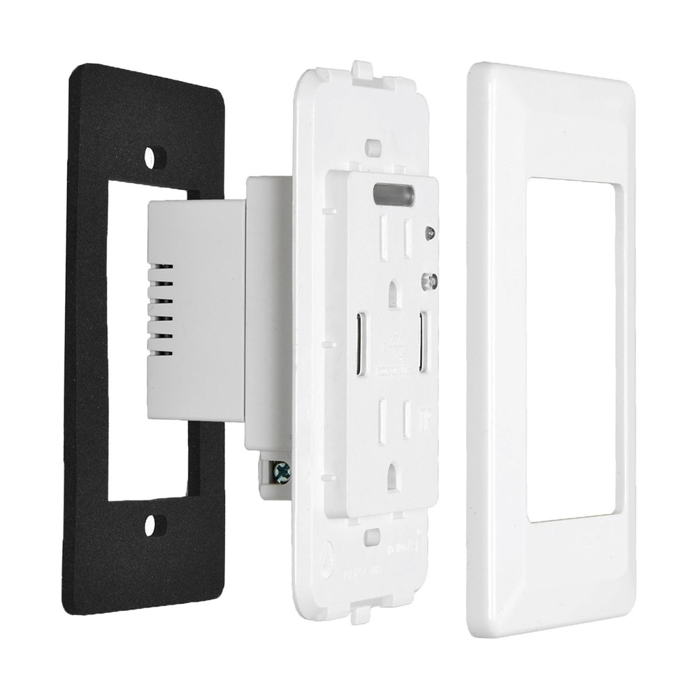 12x High Speed USB Charger Wall Outlet, with Power-Saving Auto Nightlight Sensor