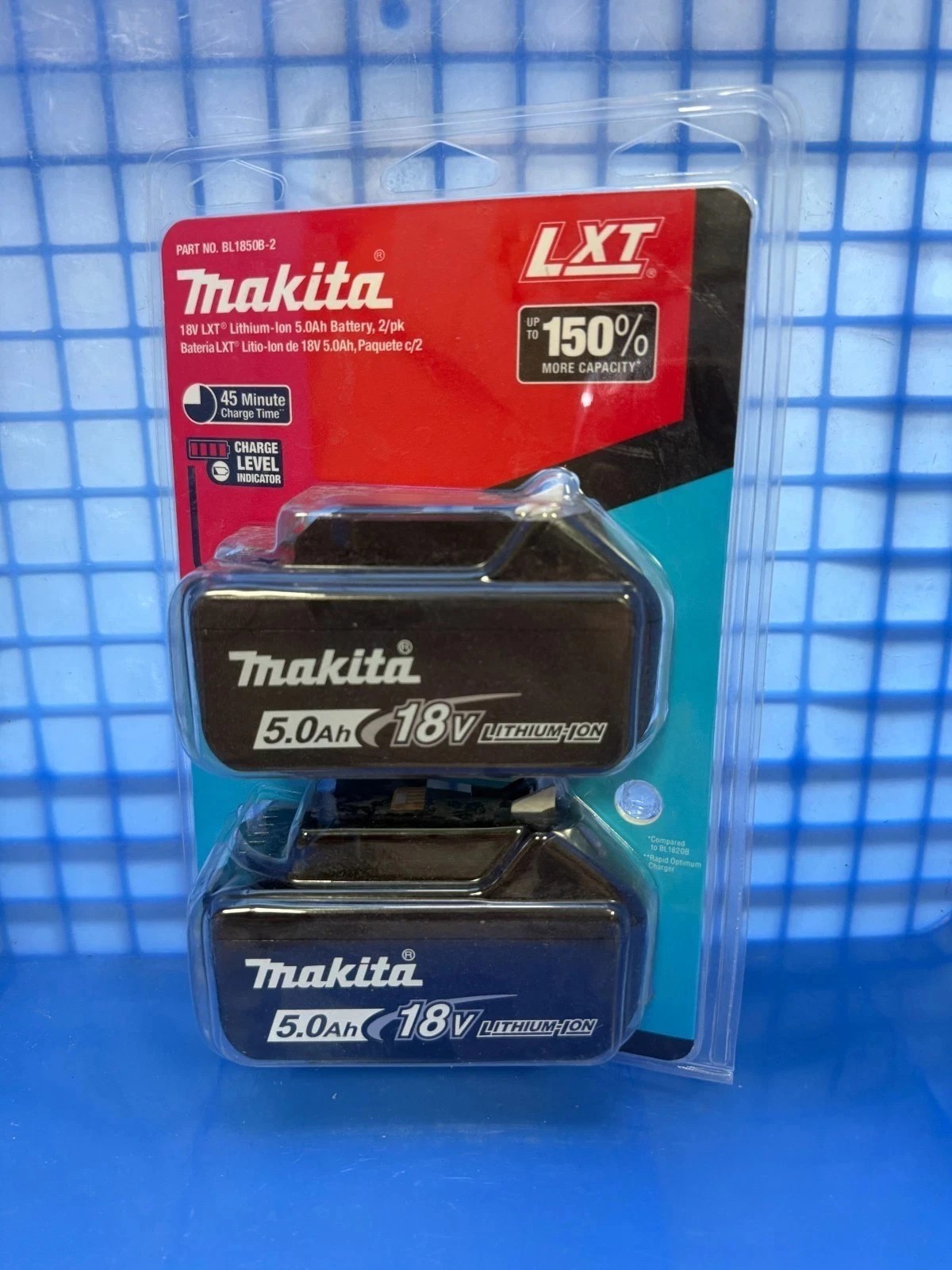 2 PCS Makita BL1850B-2 18V LXT Lithium‑Ion 5.0Ah Battery New In Pack Power Tool