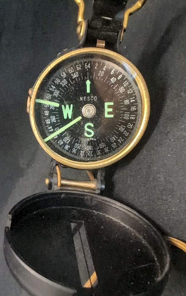 Vintage Lensatic Compass Japan Nesco