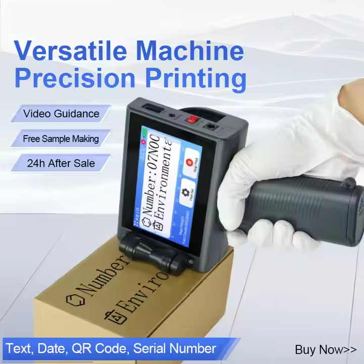 Handheld inkjet printer 25.4mm prints date text logo pattern on packaging bag