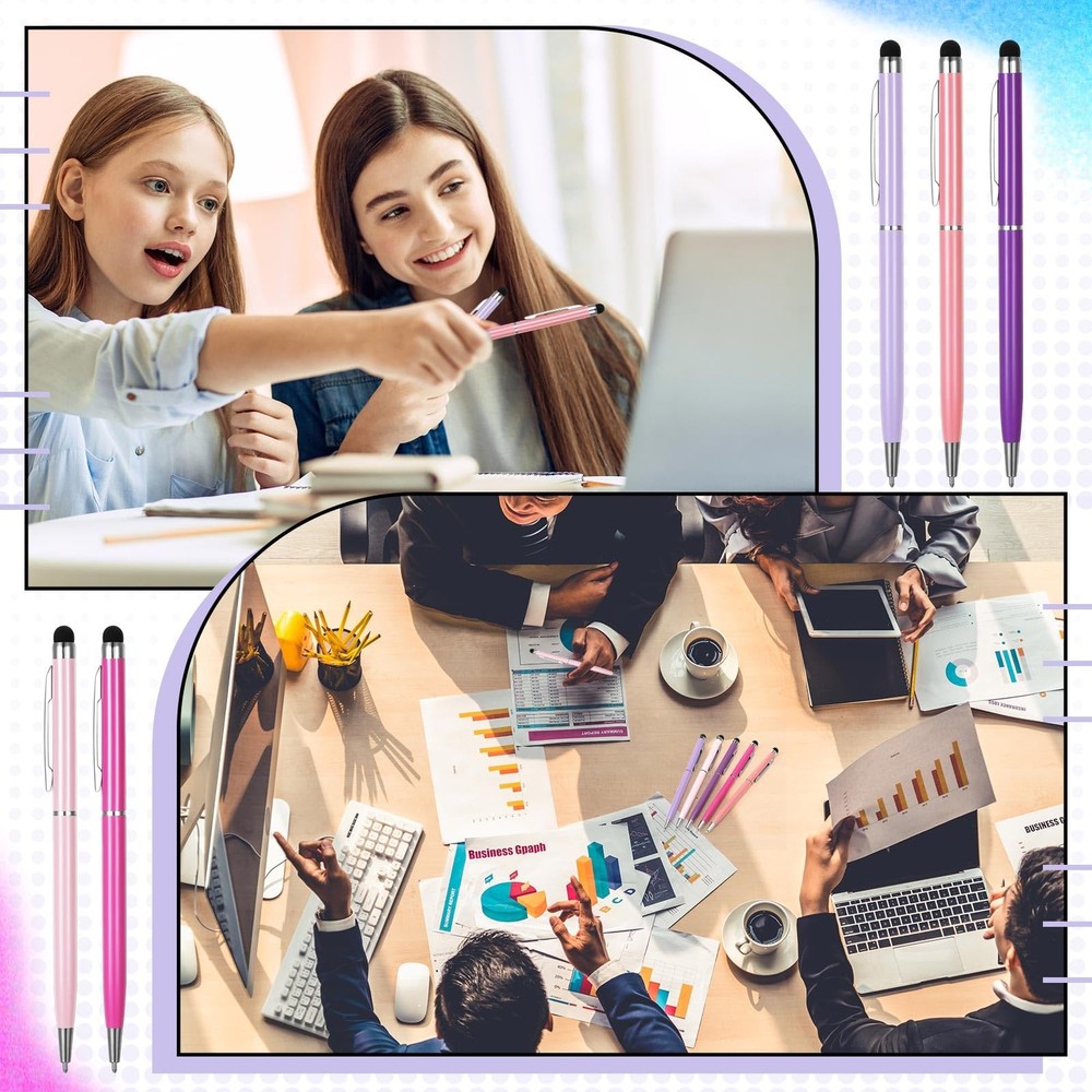 30 Pcs 2-in-1 Stylus Pen for Touch Screen Compatible with Android Phone Table...