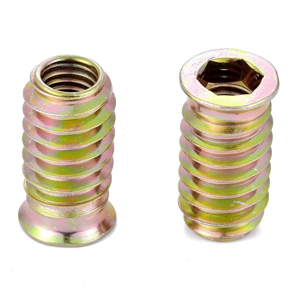 50 Pieces 5/16 Threaded Inserts for Wood Insert Nut Woodworking Tools Flush Nut