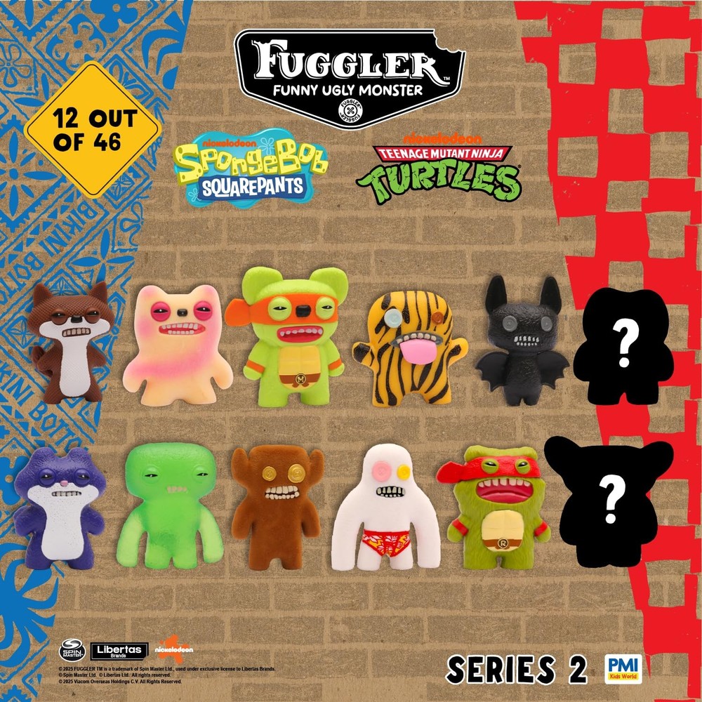 Fuggler Series 2 Collectible Figures 12-Pack Window Box | Mini, Multicolor