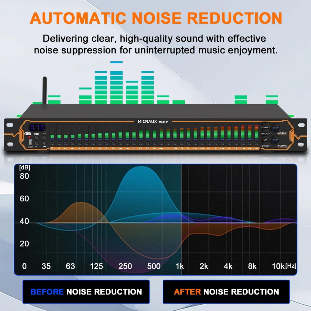 Equalizer for Home Stereo Audio System, Professional 31-Band Graphic Equalize...