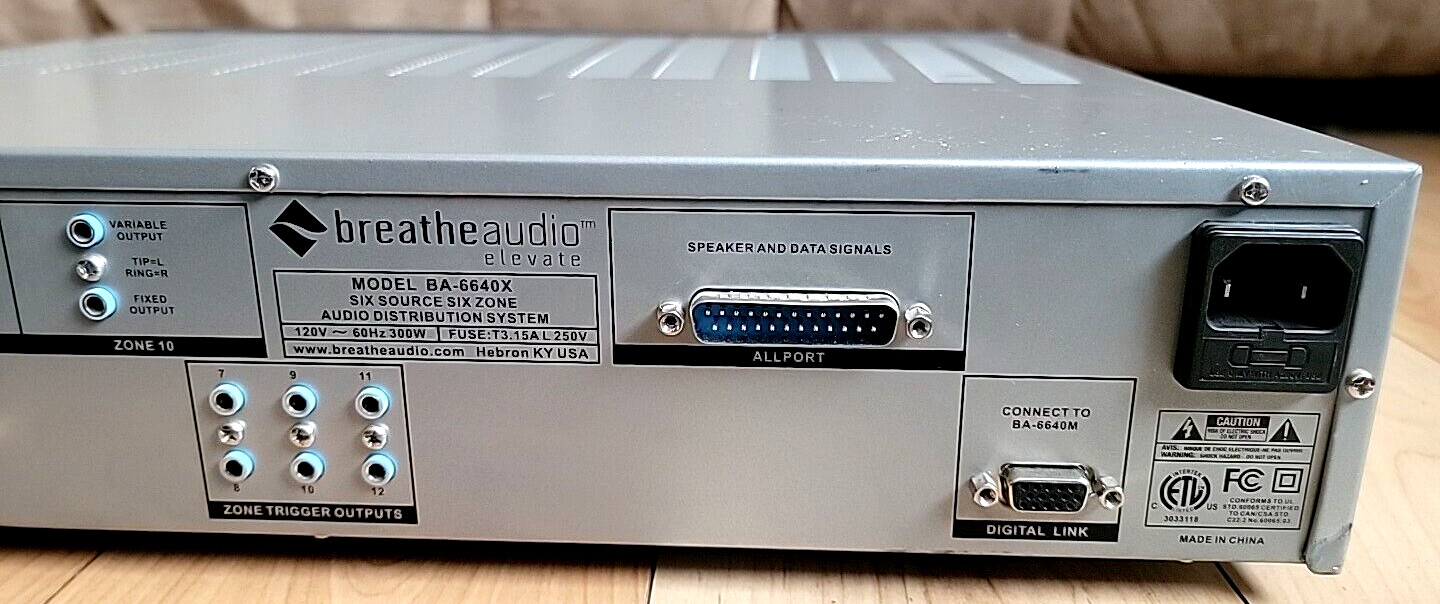 BreatheAudio Elevate BA-6640X Expander Whole Home Audio System - (READ)