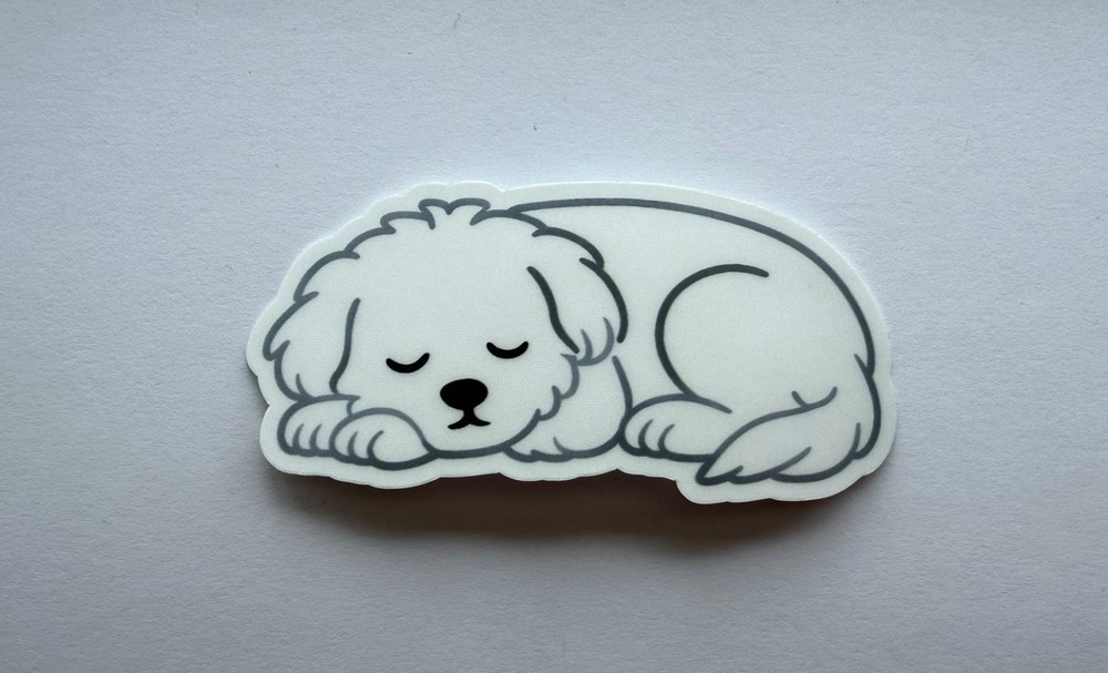 Maltese Sleeping Sticker