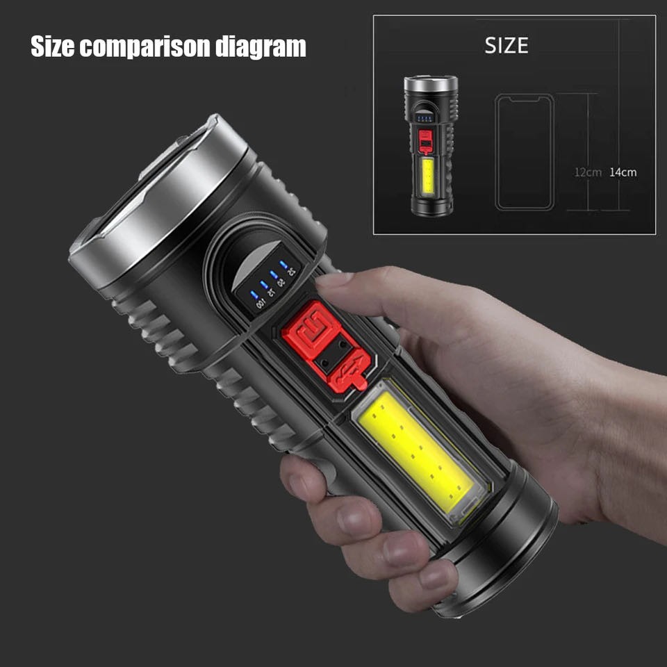 Super Bright 999000000 LM LED Torch Tactical Flashlight Lantern Rechargeable US