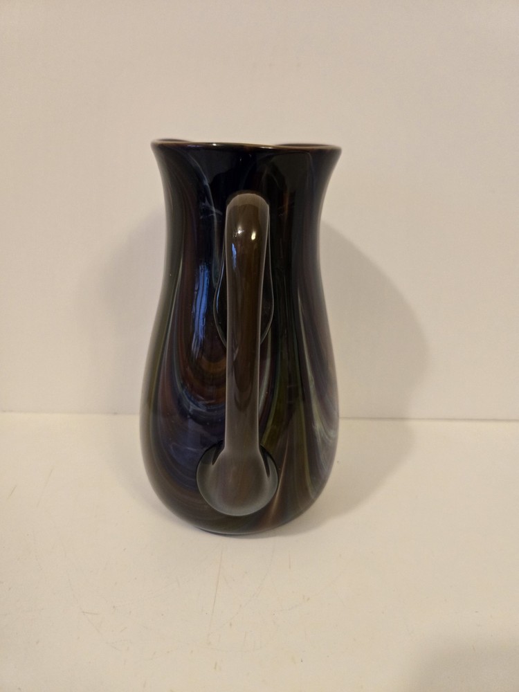 Hand Made Blown Art Glass Pitcher Signed