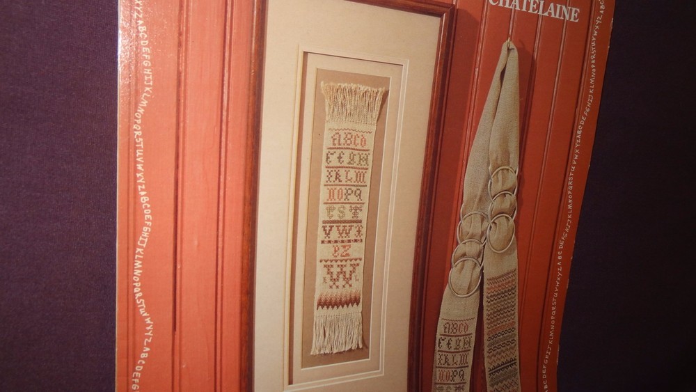 "17th Century Bookmark - Chatelaine" Needlework Pattern Sampler ABC Leaflet 1986