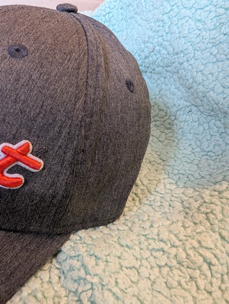 Titleist Cap Hat Men Gray Medium Orange Script T13