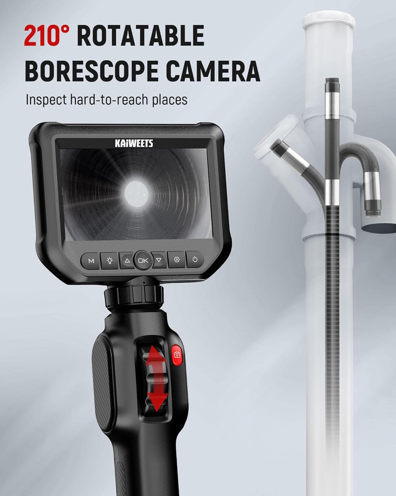 Industrial Two-Way Borescope Endoscope Snake Inspection Scope Camera with Light