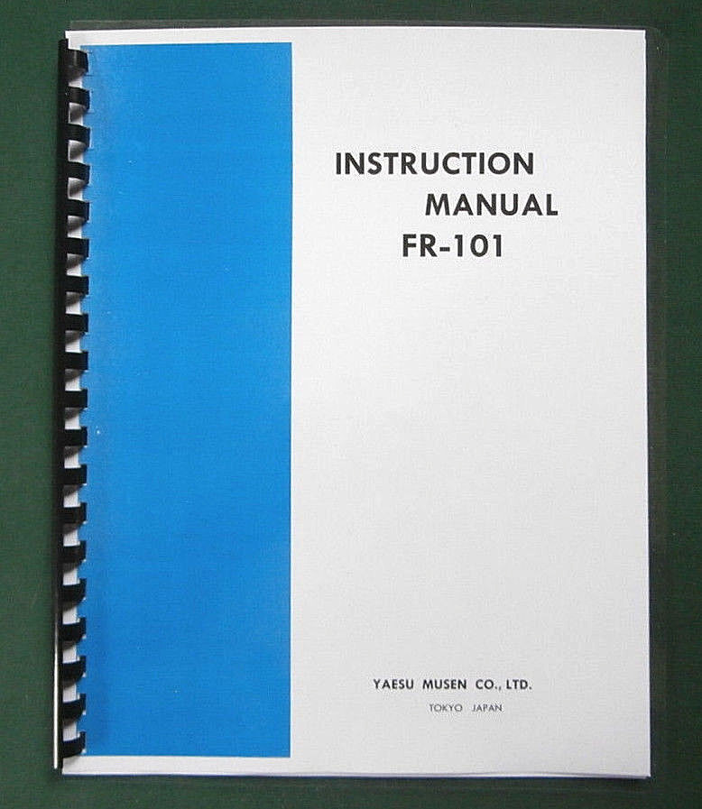 Yaesu FR-101 Instruction manual: 11" X 32" Foldout Schematic & Protective Covers