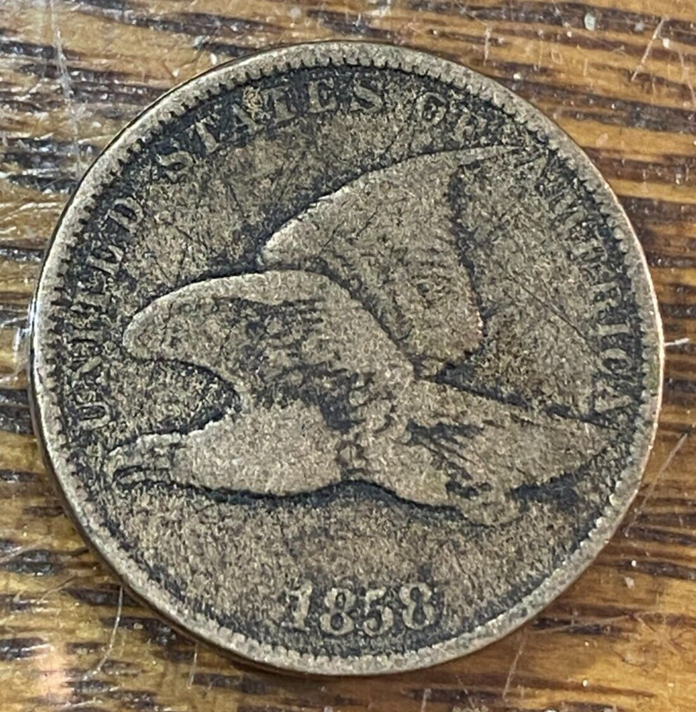 1858 Small Letters Flying Eagle Cent Nice Original Fine CHRC
