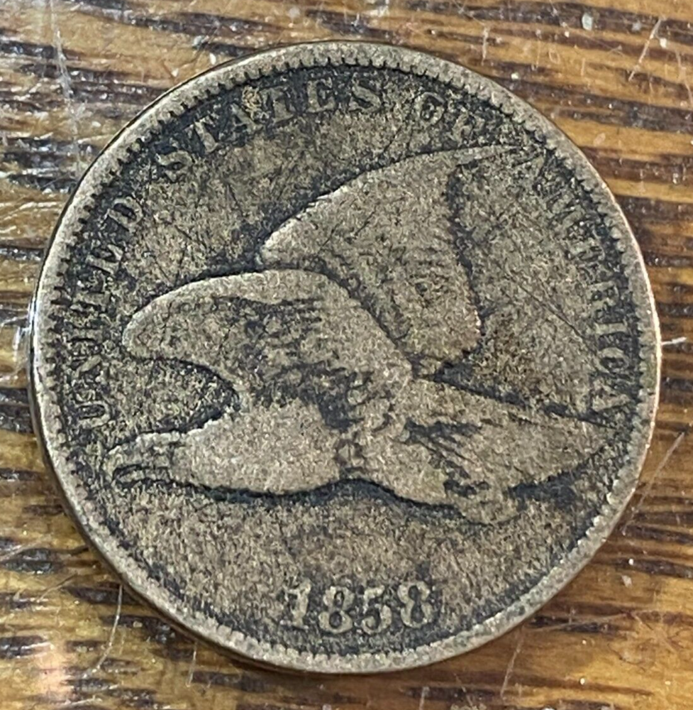 1858 Small Letters Flying Eagle Cent Nice Original Fine CHRC