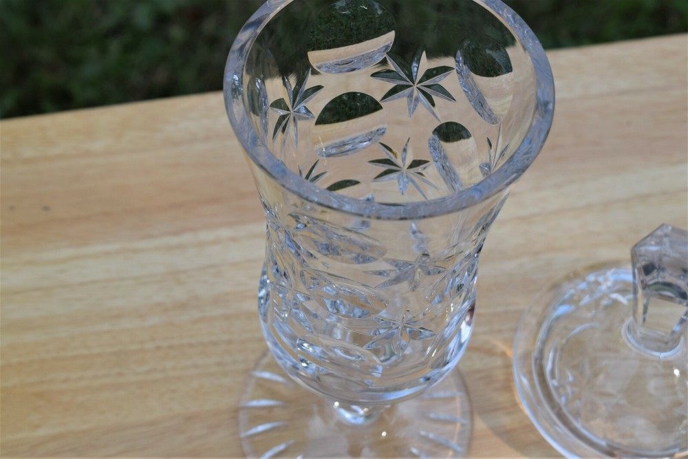 Vintage Crystal Lidded Jar vase