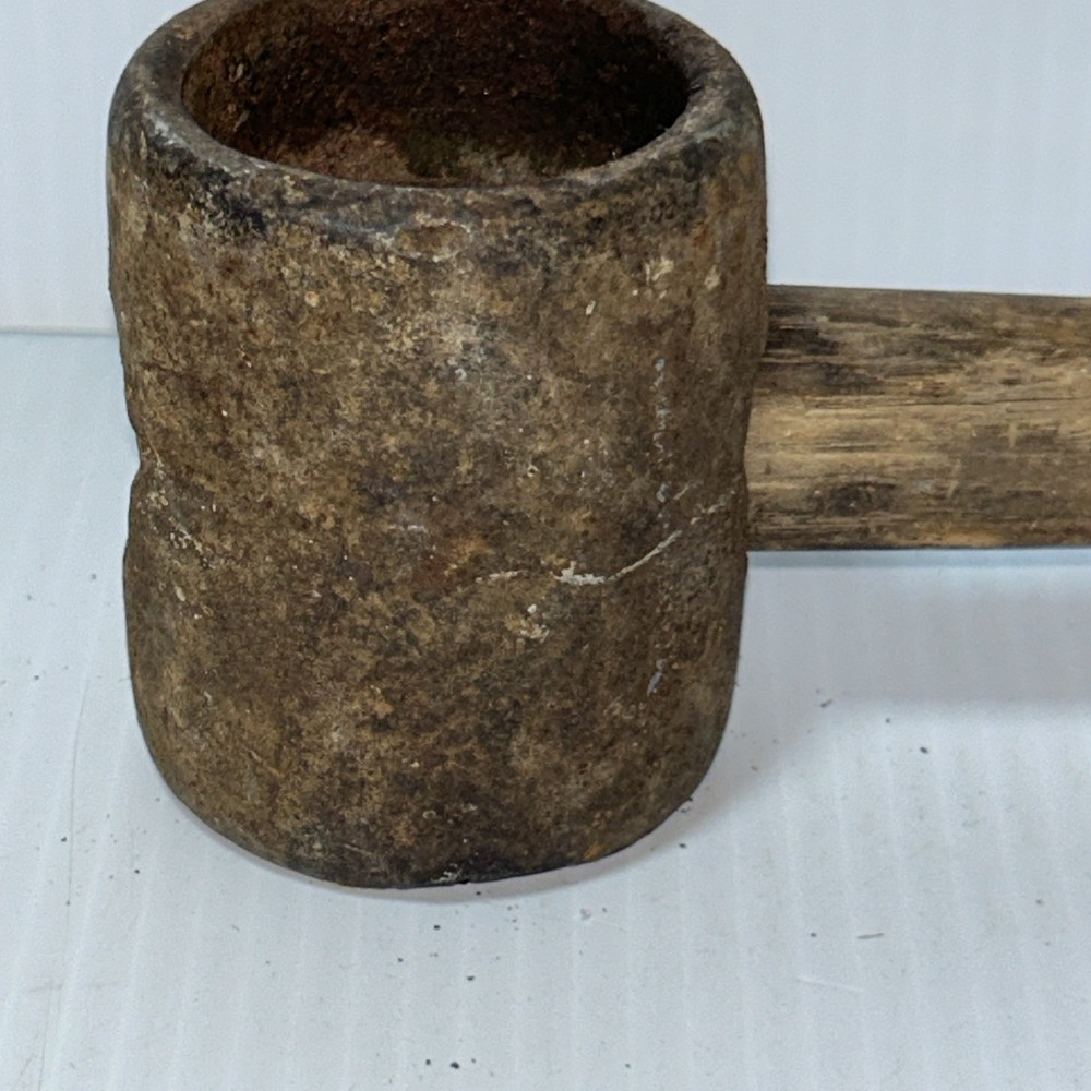 Antique Blacksmith Forming Hammer Concave Face Primitive Forging Tool Mallet