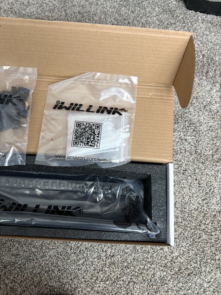 iwillink Blank 48-Port Keystone Patch Panel, 2U 19'' Rackmount/Wallmount