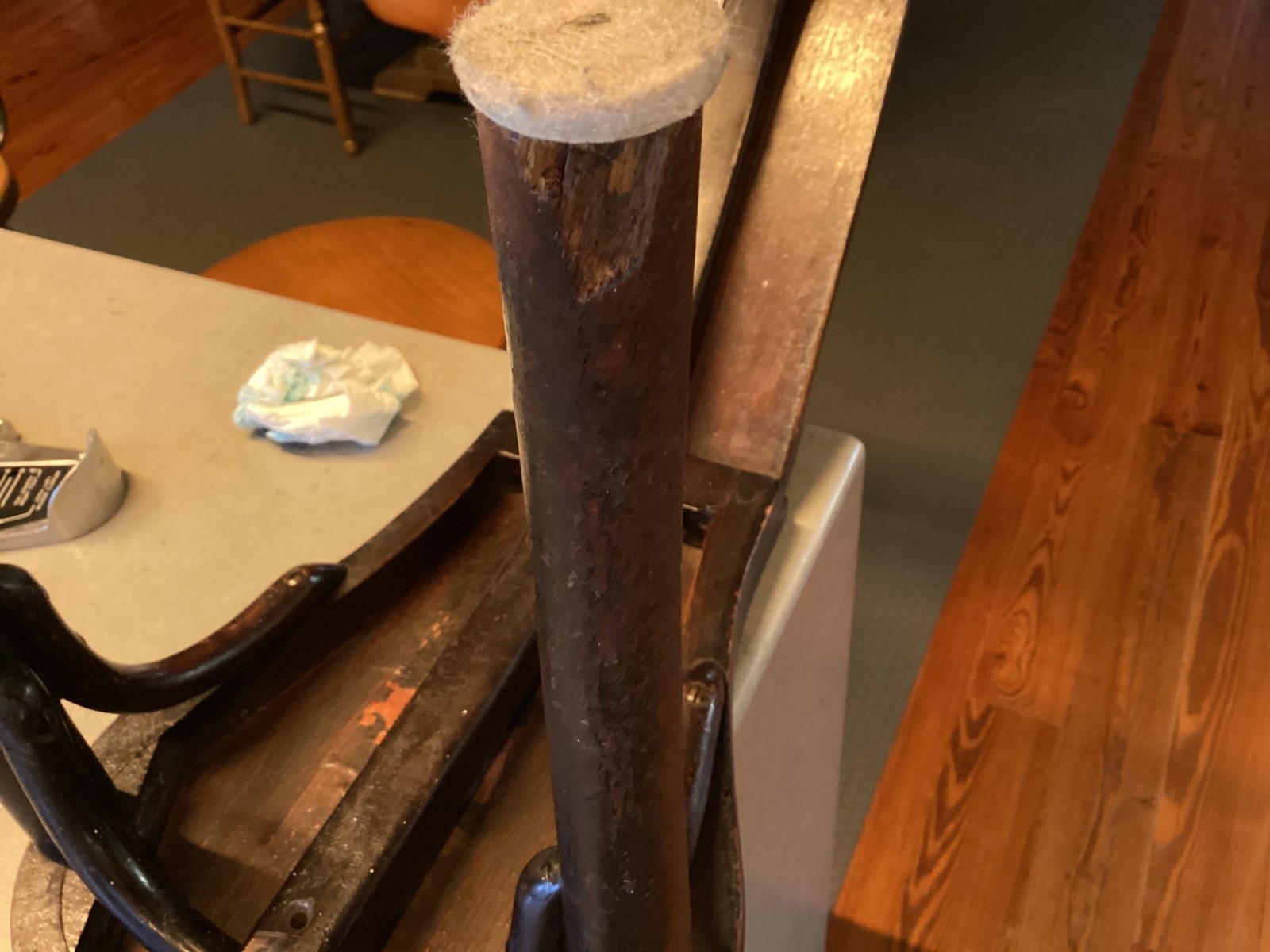 Antique Thonet Bentwood Shoe Fitting Stool, Brown, 25x12.5x15.5"