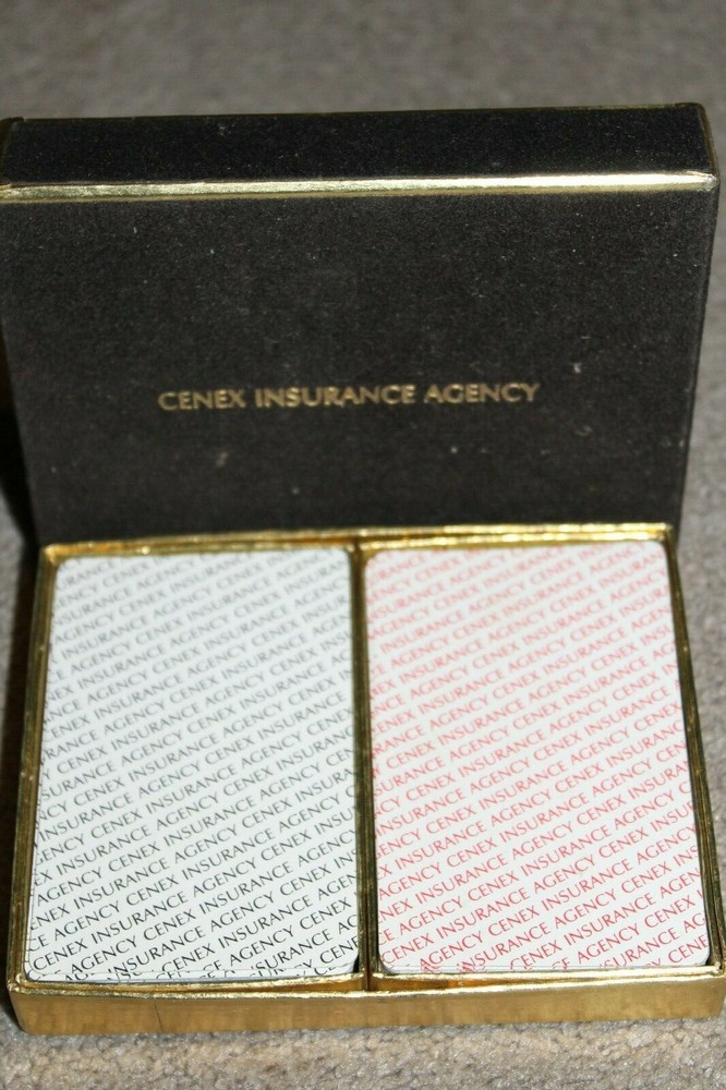 2pc Set Cenex Insurance Agency Playing Cards Set With Case