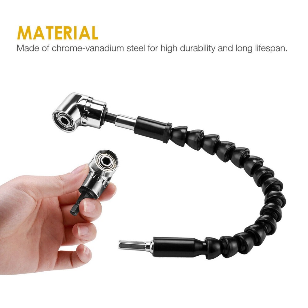 105 Degree Right Angle Drill Socket Adapter Flexible Shaft Extension Bit Driver