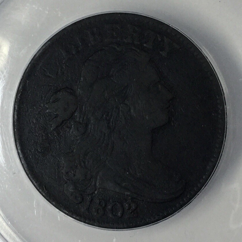 1802 1C Draped Bust Large Cent ANACS VF20 Details #