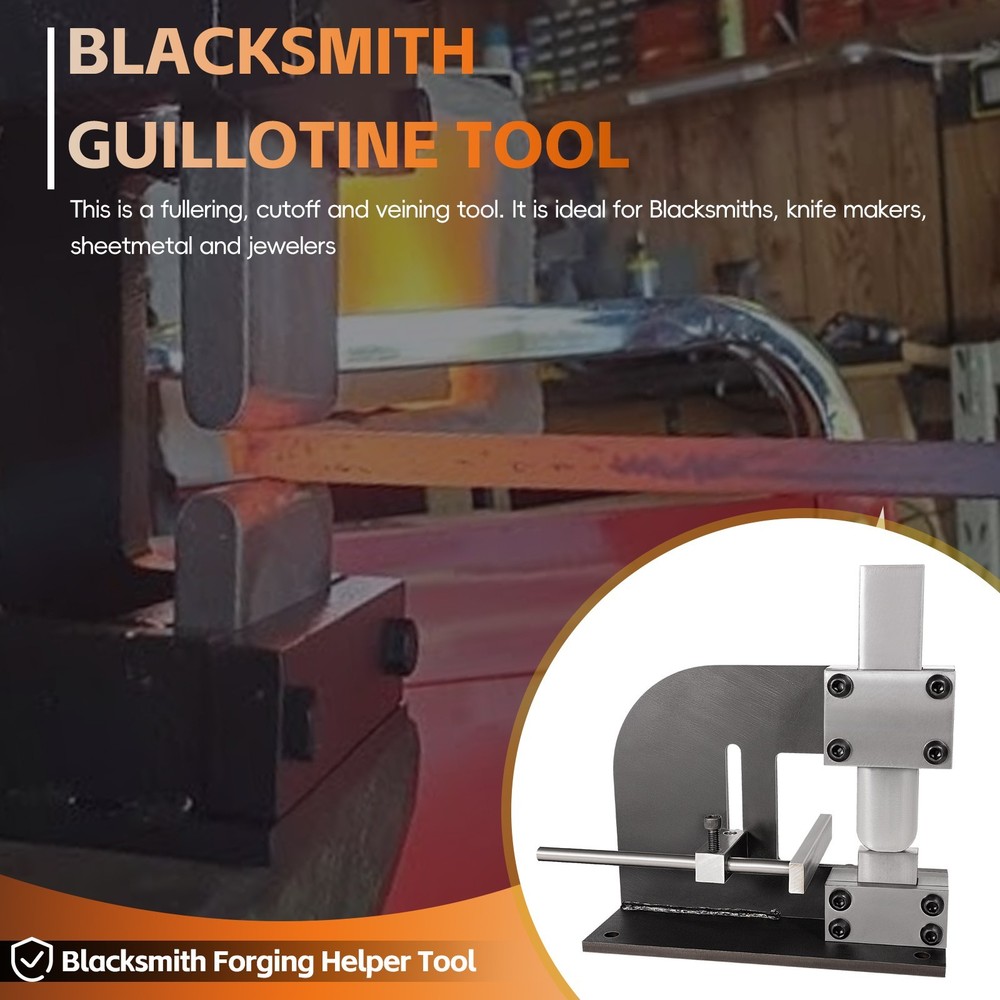 Blacksmith Guillotine Tool, Forge Wizard Blacksmith Tool with Dies and Guides
