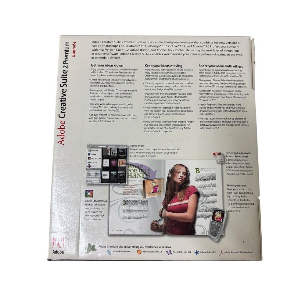 Adobe Creative Suite 2 Premium Upgrade Software CD for Windows/Mac