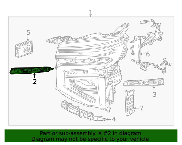 Genuine GM Headlamp Assembly Upper Bracket 85736105