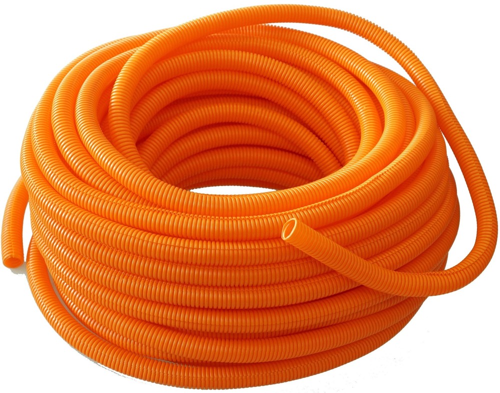 Absolute SLT14-20OR 20' 1/4" 5mm orange split wire loom conduit polyethylene