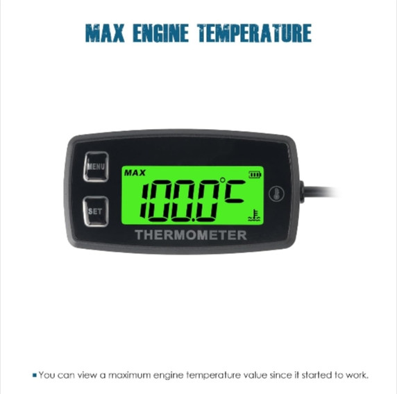Digital Engine Temperature Gauge,Over-Temperature Alert,Backlight For Motorcycle