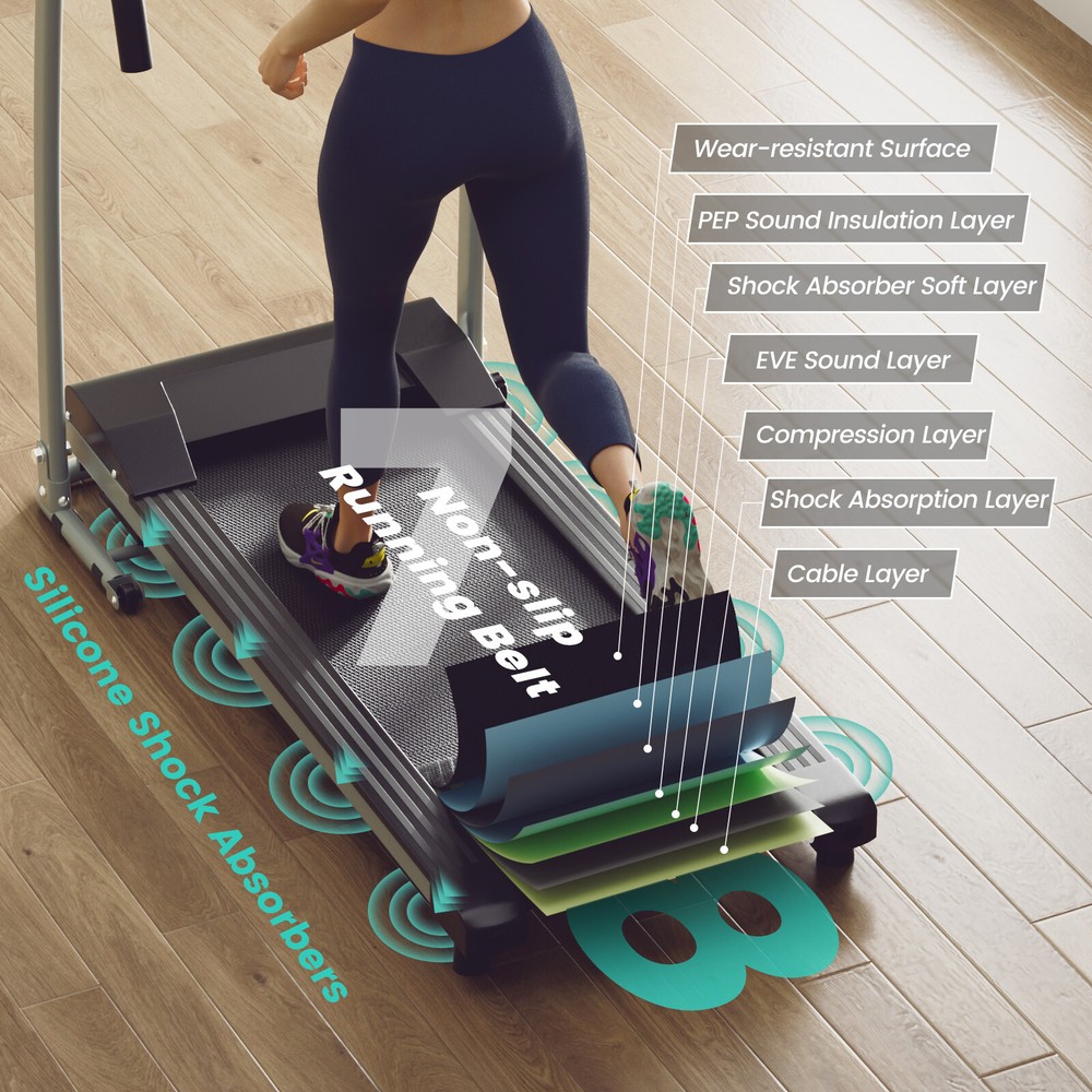 800W Foldable Treadmill Electric Motorized Power Indoor Workout Running Machine
