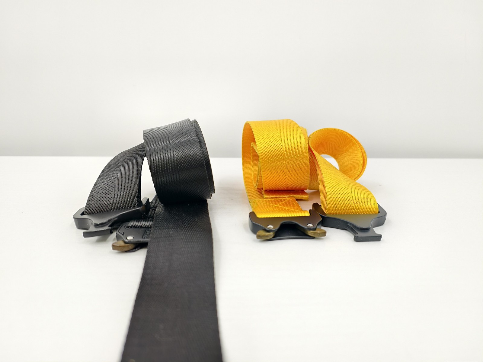 Black and Yellow Quick Release Belt Metal Buckle Dressy Fashion