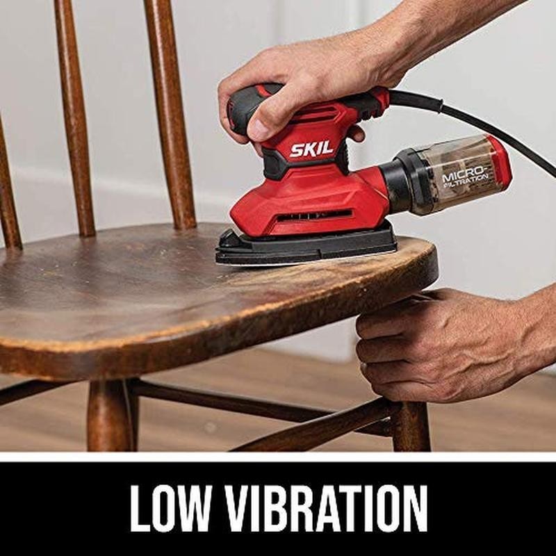 Detail Sander Kit Attachments 12 Sanding Sheets Dust Control-Vibration Reduction