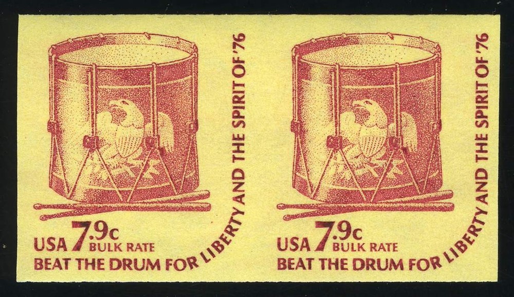 US #1615b  7.9¢ Drum imperf pair, VF-XF NH, PSE (2005)