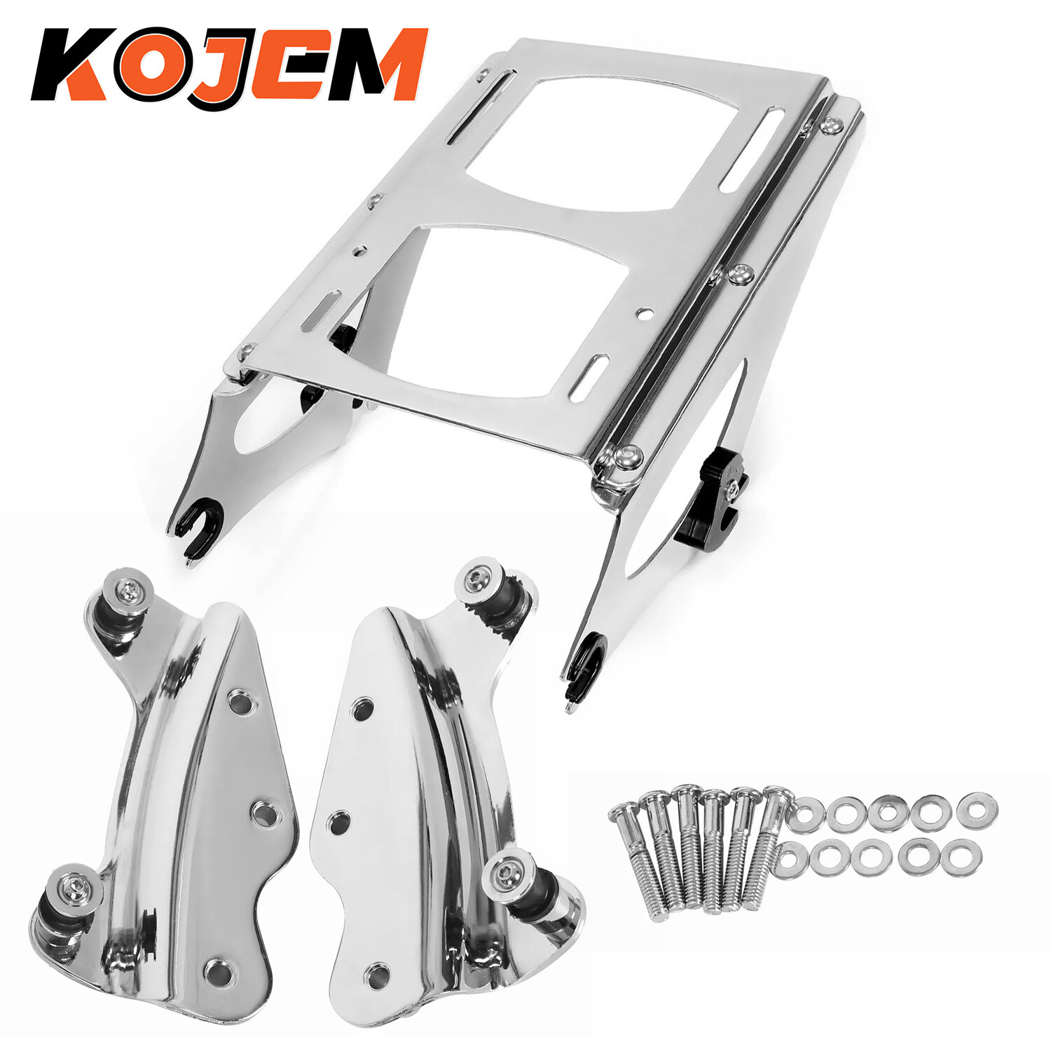 For 09-13 Harley Touring Detachable Trunk Pack Mount Rack Docking Hardware Kit