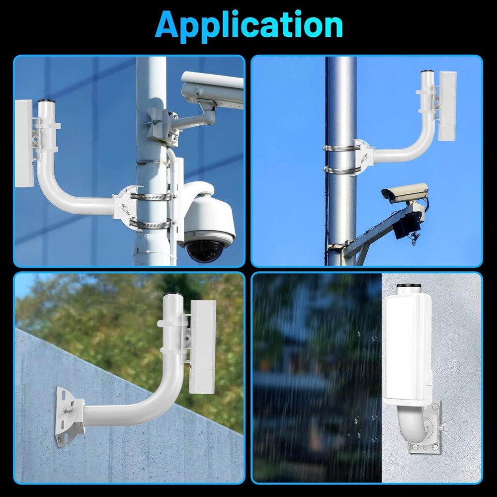 Outdoor Wireless Bridge Bracket Pole & Wall Mount, Waterproof, Universal Fit