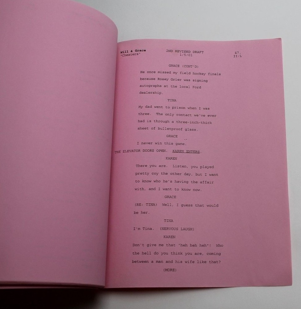 WILL & GRACE / Alex Herschlag 2001 Original TV Show Script, Eric McCormack