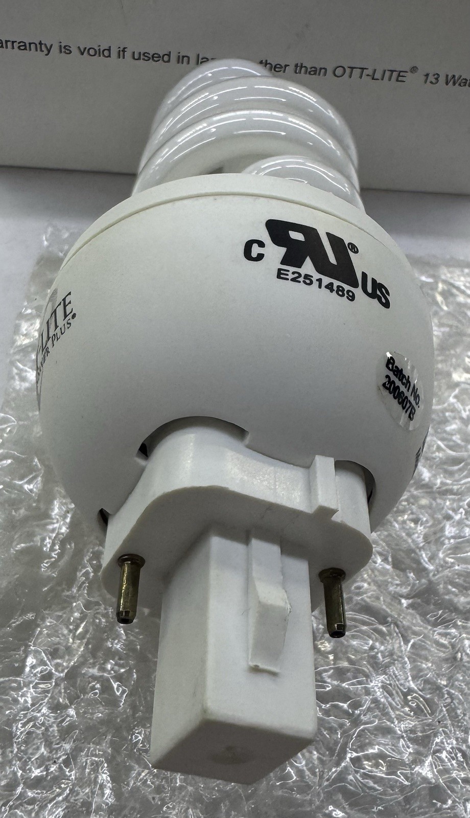 OTT-LITE 13W Lamp SL13B-120 Replacement Spiral CFL Bulb OttLite 5000K Fluorescen