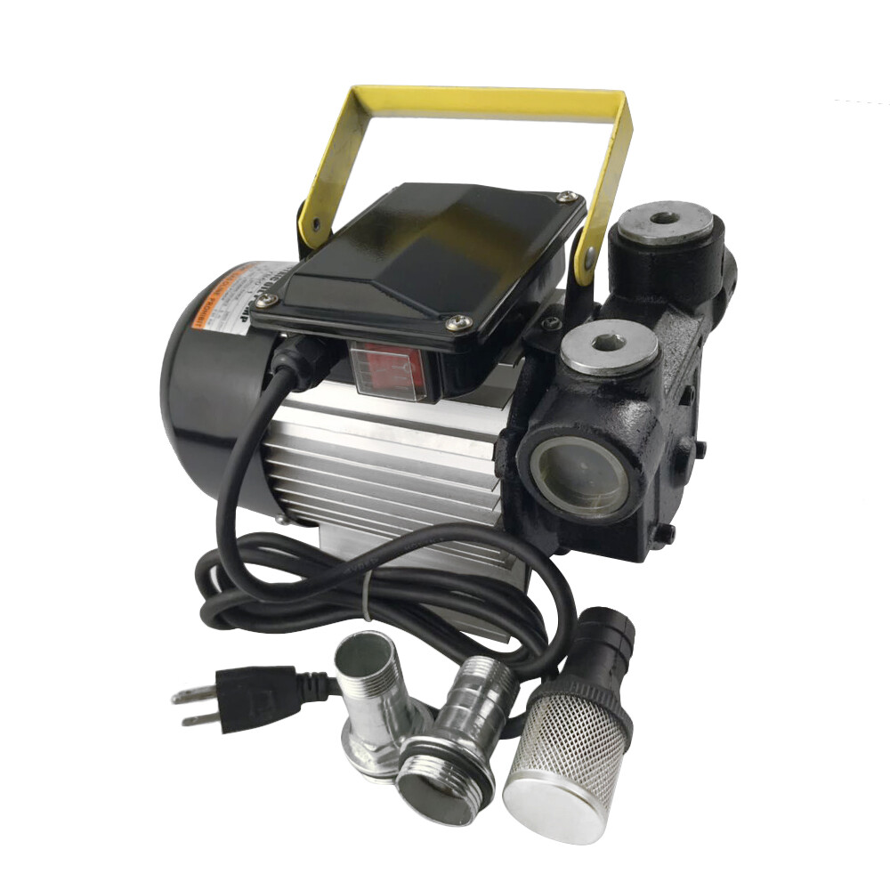 500W Self Priming Electric Oil Pump Transfer Fuel Diesel With Aluminum Casing US