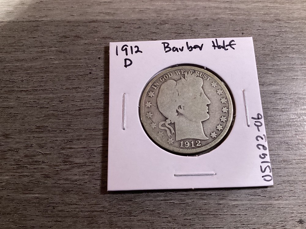 1912 D Barber Silver Half-Dollar from Denver Mint 051923 06te