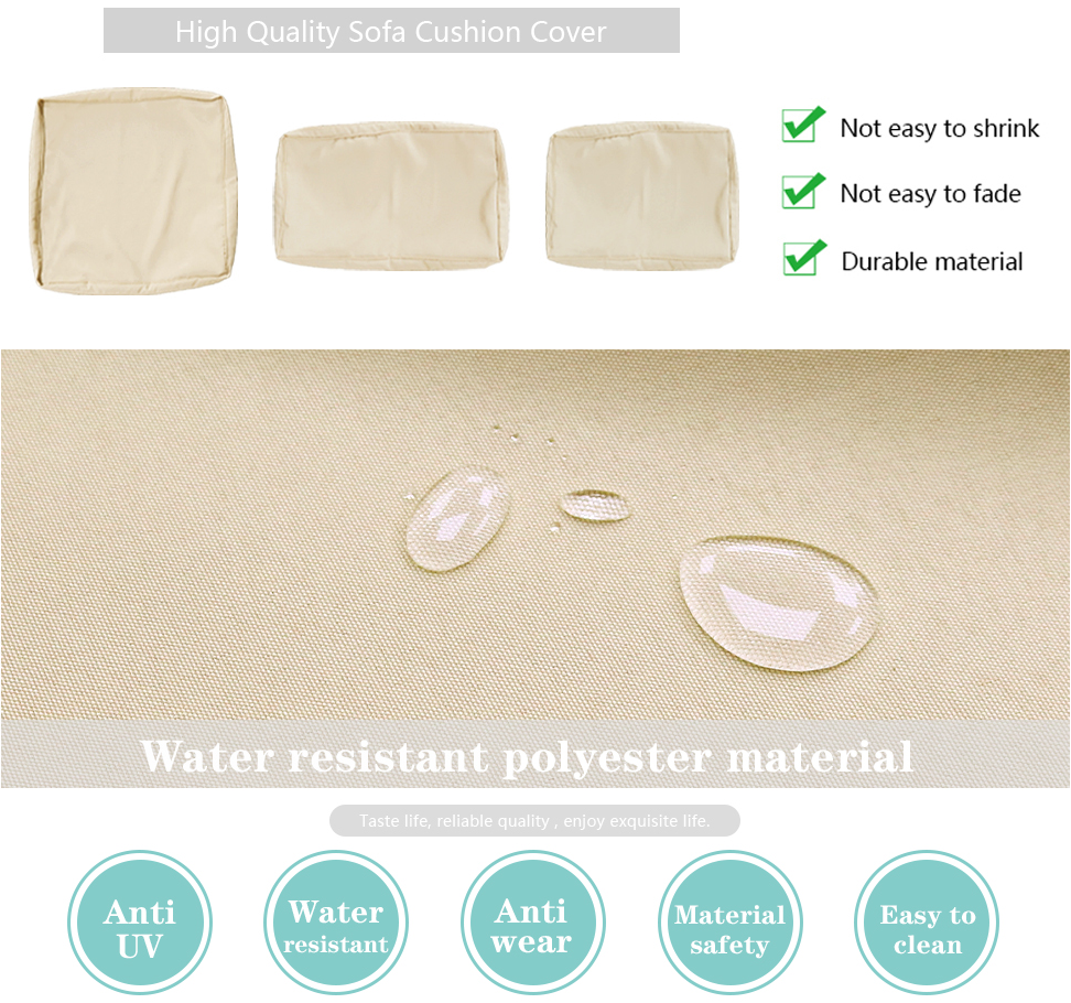 14 Pack Outdoor Patio Furniture Chair Cushion Covers Set Replacement Sofa Covers