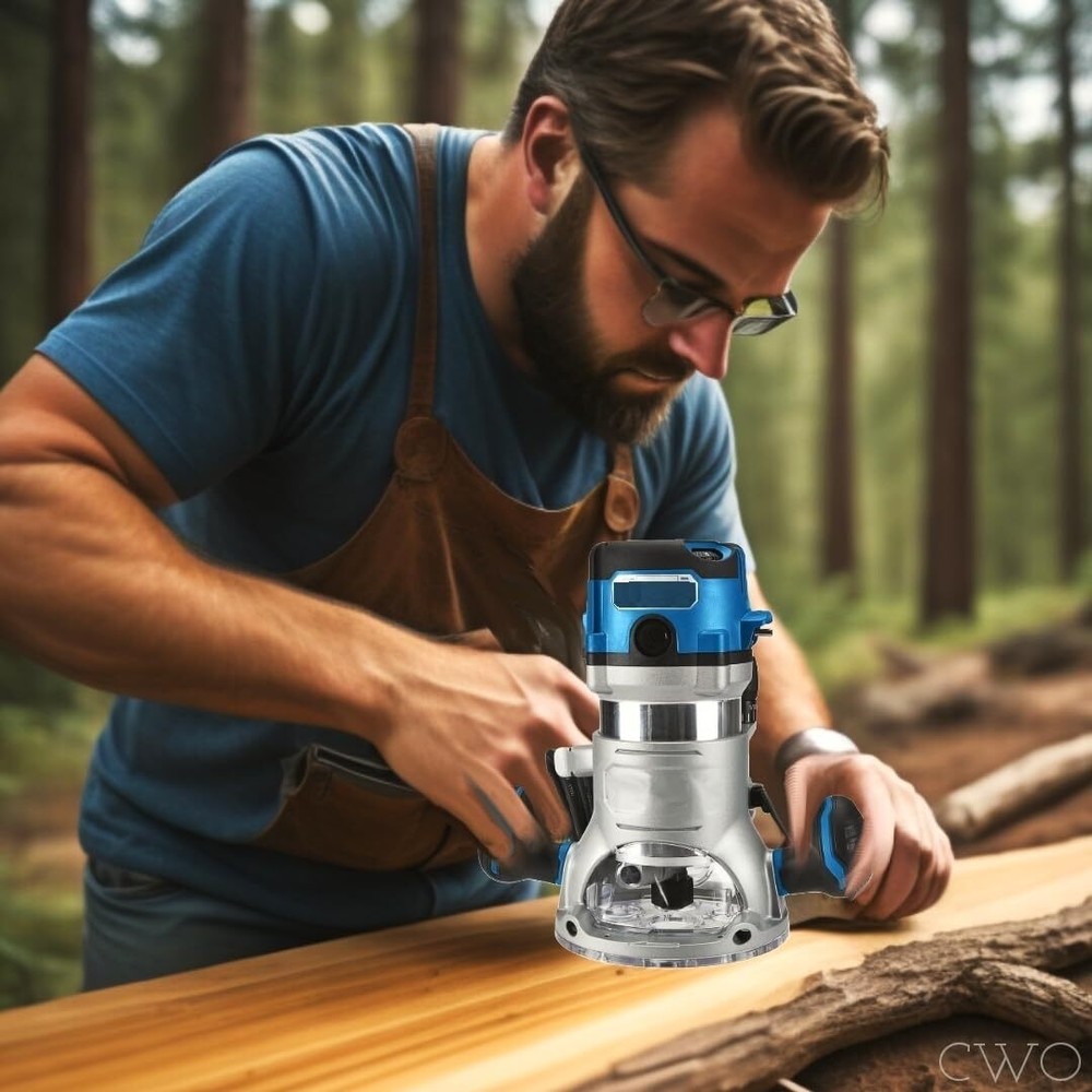 Hercules 2-1/4 HP (Max), Corded 12 Amp Variable Speed Fixed Base Router with Pl