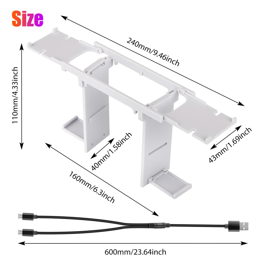 Controller Charger & Storage Bracket for PS VR2 Accessories Gaming Headset Stand