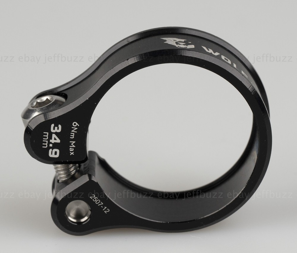 Wolf Tooth Components Seatpost Clamp 34.9mm Black Misprinted Logo