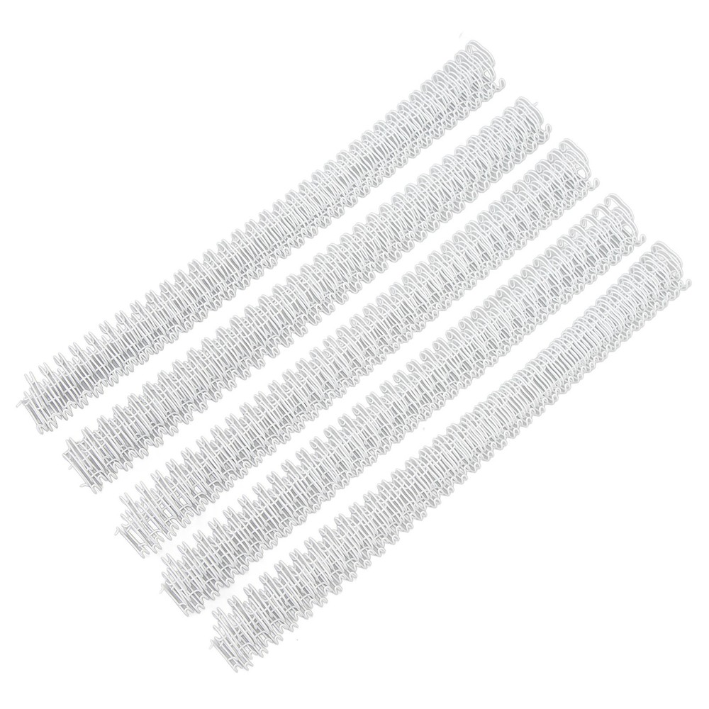 White 100x Double Loop Wire Binding Spine 60 Sheet Capacity 3:1 Pitch 34 Loop 9.