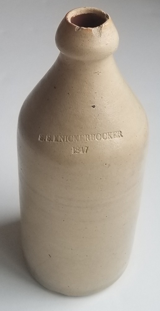 Antique Stoneware S.S. KNICKERBOCKER 1847 Bottle