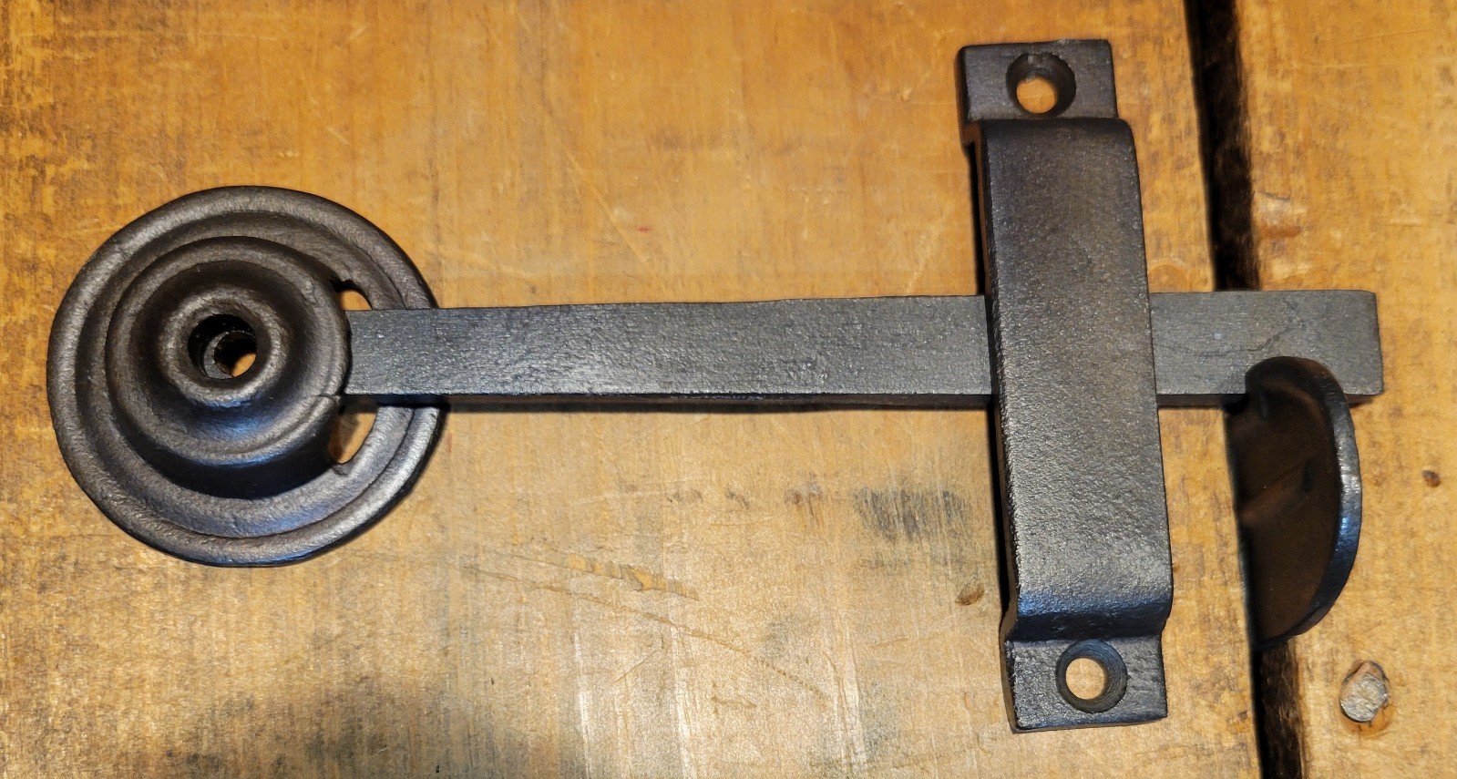 Early Iron Thumb Latch Drop Bar Strike Door Hardware Blake