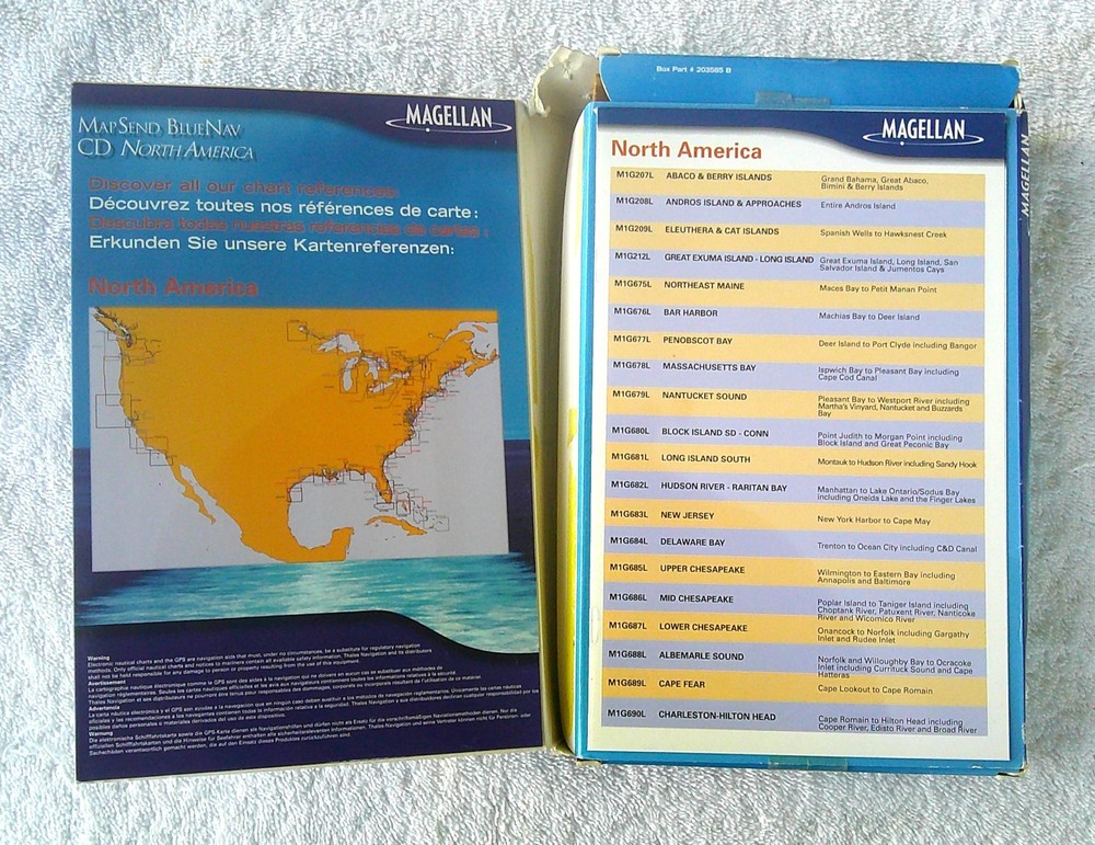 Magellan Map Send Blue Nav CD North America, NEW