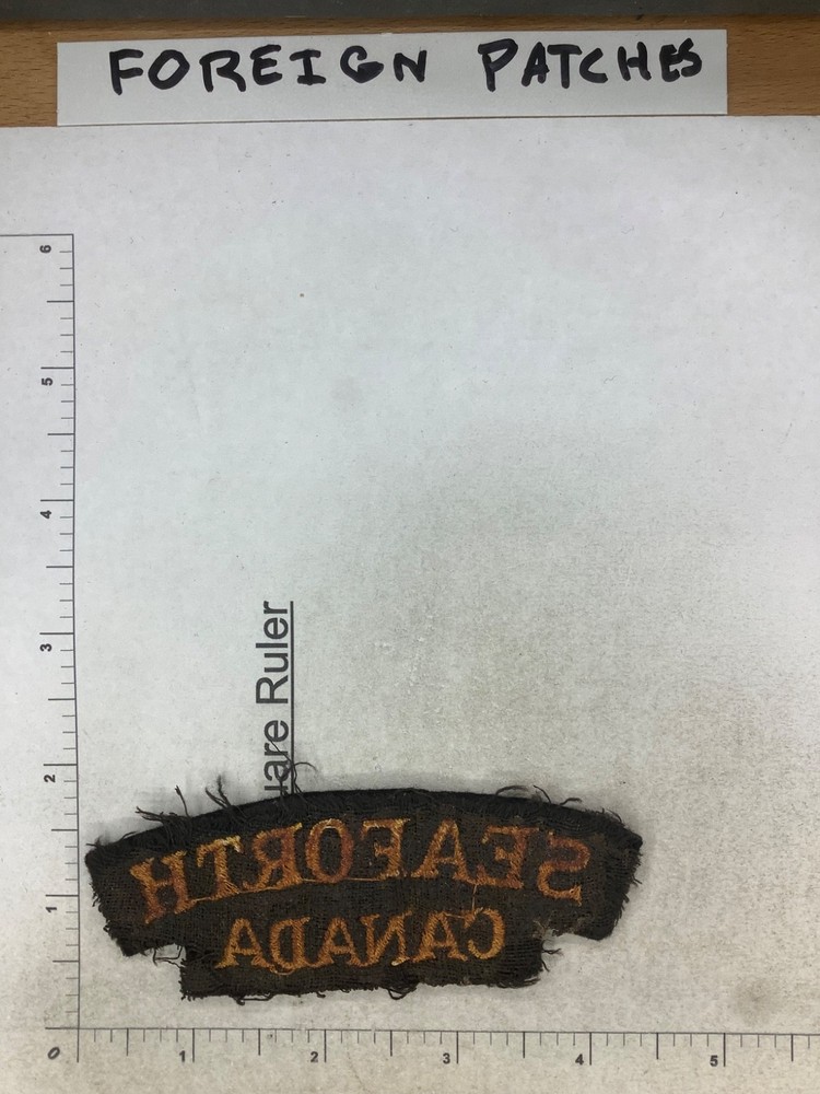 VINTAGE SEAFORTH CANADA SCROLL PATCH